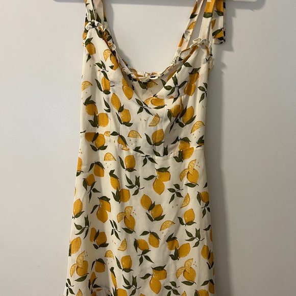 Reformation Christine Dress (Lemon, Size 2) - Picture 4 of 8